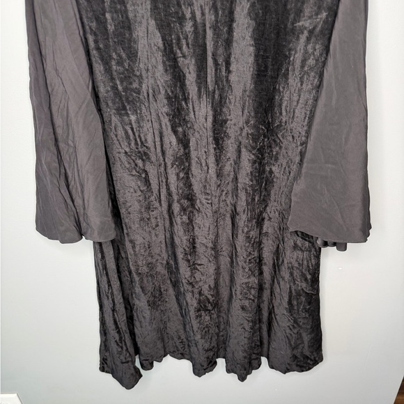 Norisol Ferrari NYC Avant-Garde Velvet Mini Dress Draped Sleeves Rare Sample - Picture 8 of 9